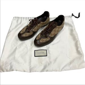 Gucci Authentic Monogramed GG Calfskin Sneakers